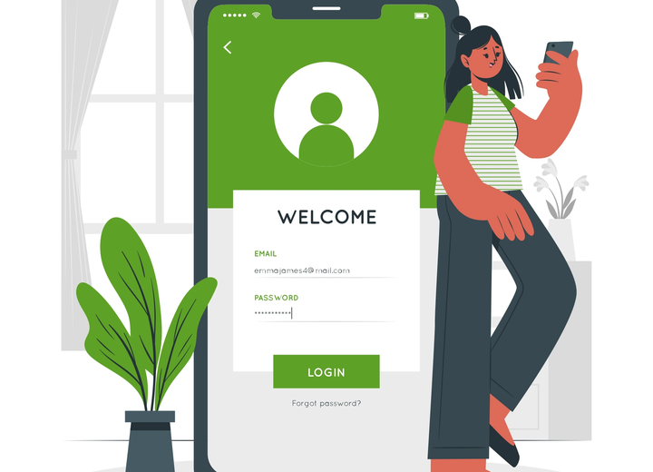 Mobile login-cuate