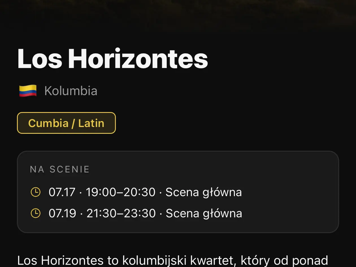 aplikacja festiwal artysta