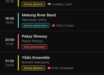 aplikacja festiwal program