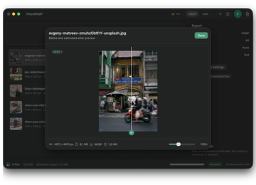 FlexiWebP before and after preview